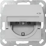 GIRA 4454015 SCHUKO pistikupesa klapiga, System 55, hall