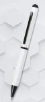 ONLINE SCHREIBGER&Auml;TE Hexagon Stylus pastapilii pliiats, valge korpus, sinine tint, mahtuvuslik puutepliiats, keeramismehhanism, alumiinium, 1 tk (21031/3D)