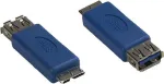 GoodConnections Alcasa USB-AD36 USB Micro-B &ndash; USB-A adapterkaabel, sinine