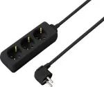 SYGONIX SY-4892462 Toiteplokk ilma l&uuml;litita, 6 Schuko pistikupesa, 1,5 m kaabel, must
