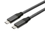 EXSYS EX-K1596-1.0 USB-C - USB-C kaabel, USB 3.2 Gen 2x2, 20 Gbps, 100W PD, punutud hall, 1,0 m