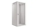 Lanberg seinale paigaldatav paigaldusrack-kapp 19'' 27U 600x600mm hall (klaasuks)