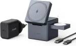 Anker 3-in-1 Cube Y1811G11 MagSafe'iga, 15 W, must