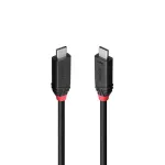Lindy 0,5 m USB4 240 W Type C kaabel, Black Line, 0,5 m, USB C, USB C, USB4 Gen 3x2, 40 Gbit/s, must