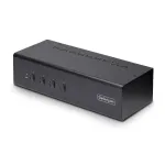 StarTech.com 4-pordiline kahe monitoriga DisplayPort KVM-l&uuml;liti, 4K 60Hz, 2x USB 5Gbps jaoturipordid, 2x USB 2.0 HID-porti, kiirklahv- ja nuppl&uuml;litus, TAA n&otilde;uetele vastav &ndash; 3,5 mm heli, HDCP