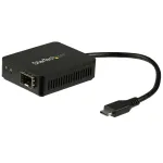 StarTech.com USB-C fiiberoptiline muundur - avatud SFP, juhtmega, USB USB-C, fiiber, 1000 Mbit/s, must