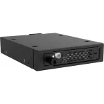 ICY DOCK - ToughArmor EX - MB491V5K-B - 2,5 U.2/U.3 NVMe SSD PCIe 5.0 Laufwerksgeh&auml;use f&uuml;r externen 3,5-Schacht mit Schloss und R&auml;ndelschrauben-Design