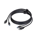 StarTech.com 6 jala (1,8 m) DisplayPort ja USB 5 Gbit/s KVM-kaabel, 4K 60 Hz, universaalselt &uuml;hilduv DP 1.2/USB 3.0 kombokaabel KVM-l&uuml;lititele