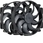 Noctua NF-A14x25r G2 PWM Sx2-PP chromax.Must 140mm kahe ventilaatori komplekt