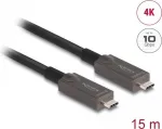 Aktiivne optiline USB-C video + andmeedastus + PD kaabel DeLOCK 84179 15m