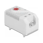 Termostaat DELOCK 66824, plastkorpus, IP20, 30 W, 250 V, 10 A, 43&times;60&times;33 mm, hall/punane