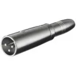 Wentronic Goobay XLR-adapter - XLR-pistik (3-kontaktiline) > 6,35 mm pesa (2-kontaktiline, mono) (27454)