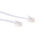 ACT lame telefonikaabel, valge, 10 m, RJ12-pistikud