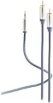 shiverpeaks FLEXLINE Audiokabel, 2 x Cinchstecker - 3,5 mm Klinkenstecker, 3,00 m, hochflexibel, vergoldete - 1 St&uuml;ck (FL31-32041)