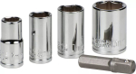 kwb 105000 padrunikomplekt 1/4" adapteriga, 7/8/10/13 mm, 5 tk