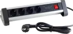 Pikendusjuhe S/CONN 60317 1,5 m 4 vahelduvvoolupesa Siseruumidesse Must Valge