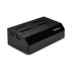 StarTech.com 4-pesaline USB 3.0 to SATA k&otilde;vaketta dokkimisjaam, USB k&otilde;vaketta dokk, v&auml;line 2,5/3,5-tolline SATA III SSD/HDD dokkimisjaam, vahetuspesaga k&otilde;vakettapesa, &uuml;laltlaaditav