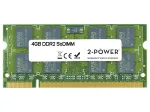 2-Power 4 GB DDR2 800 MHz SoDIMM m&auml;lu, 4 GB, 1 x 4 GB, DDR2, 800 MHz, 200 kontakti, SO-DIMM, roheline