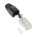 Alcasa Good Connections RJ45 Netzwerkstecker - Cat. 6A / 500 MHz- 50er SPARSET - GESCHIRMT - f&uuml;rCat.7 Rohkabel - Cat. 6A - Cat.6 Kabel - 50&micro; vergoldet