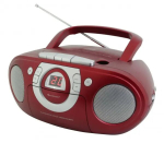 Kantav stereos&uuml;steem Soundmaster SCD5100RO &mdash; CD/raadio/USB? (hall, punane)