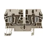 Weidm&uuml;ller ZDU 4 l&auml;biv klemmliist, vedruklemm&uuml;hendus, 4 mm&sup2;, beež, 100 tk