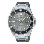 CASIO MDV107D8AVDF Meeste Analoog Kvartskell, 49,5mm Roostevaba Teras, Must Siht