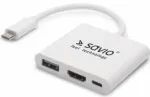 SAVIO USB Type-C to HDMI Adapter 4K @ 30Hz Black
