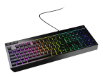 Juhtmega t&auml;issuuruses m&auml;nguriklaviatuur Genesis Rhod 530, USB, QWERTY US, membraan, RGB-taustvalgustus, 114 klahvi, 1,8 m kaabel, must