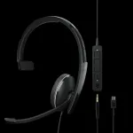 Sennheiser ADAPT 100 juhtmega &uuml;le-k&otilde;rva peakomplekt m&uuml;rasummutava mikrofoniga, USB-A, must