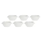 Supikausside komplekt LA PORCELLANA BIANCA P001500916 &mdash; 6 tk, valge, 12,5 cm l&auml;bim&otilde;&otilde;t