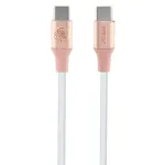 GUESS GUCCLALRGDP USB-C to USB-C kiirlaadimiskaabel 1,5 m roosa reljeefse logoga