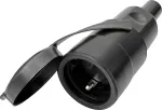 Bachmann BM0028125 T&auml;iskumist kaitsekate kaanega Schuko pistik&uuml;hendusele, must