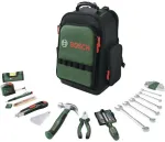 Bosch Power Tools 60-osaline t&ouml;&ouml;riistade seljakott (must/roheline)