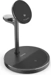 Hama 3-in-1 Qi2 juhtmevaba laadimisjaam, 15W, must