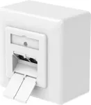 Hama CAT-6a v&otilde;rgu pesa, 2-porti RJ45, 10 Gbit/s, varjestatud, pealispinna/varjatud paigaldus, valge 00200774