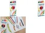 GIOTTO COLORS 3.0 kuusnurksed v&auml;rvilised pliiatsid, 24 erinevat v&auml;rvi, 3,0 mm s&uuml;damik, pappkarp F276700