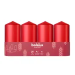 BOLSIUS k&uuml;&uuml;nal silinder 4 tk &Oslash;100x48 mm punane