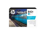HP 843C 400 ml ts&uuml;aan PageWide XL tindikassett, ts&uuml;aan, 1 tk
