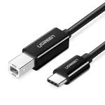 Ugreen US241 USB-C 2.0 - USB-B printeri kaabel, 1 m, must