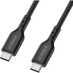 Otter Products OtterBox - USB-kaabel - 24 kontaktiga USB-C (M) kuni 24 kontaktiga USB-C (M) - USB 2,0 - 3 A - 1,0 m - must (78-81356)