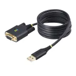 StarTech.com 6,6 jala (2 m) USB-nullmodemi jadaadapteri kaabel, COM-i s&auml;ilitus, FTDI, USB-A &ndash; DB9 RS232, vahetatavad DB9 kruvid/mutrid, Windows/macOS/Linux