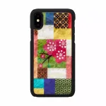 Nutitelefoni &uuml;mbris iKins iPhone XS/S jaoks &mdash; Cherry Blossom Valge disain, kaitsev k&otilde;va kest