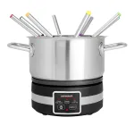 Gastroback 42568 Fondue MultiCook 4in1 ja k&uuml;psetusplaat, 1200 W, 2,3 l roostevabast terasest pott, 8 kahvlit