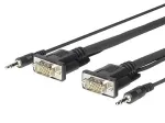 Vivolink PROVGAMCS1.8 videokaabli adapter 1.8 m VGA (D-Sub) + 3,5 mm Must