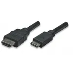 Techly ICOC-HDMI-B-015 HDMI-kaabel 1,8 m HDMI t&uuml;&uuml;p A (standardne) HDMI t&uuml;&uuml;p C (Mini) Must