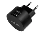 USB pistikupesa adapter LogiLink PA0218 2x USB-port kiirlaadimiseks 10,5W