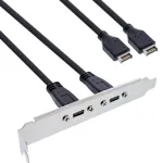 InLine pesa kronstein USB-C to USB 3.2 esipaneeli Key-A sisemine, 0,5 m
