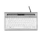 BakkerElkhuizen S-Board 840 DE Qwertz, Tenkeyless (80&ndash;87%), juhtmega, USB, k&auml;&auml;rmekl&auml;hviti, QWERTZ, helehall, valge