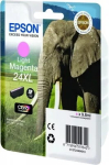 Tindikassett Epson Elephant Singlepack Light magenta 24XL Claria Photo HD (&uuml;ksik, pigmendip&otilde;hine, hele magenta)