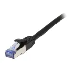 Patchkaabel RJ45 - CAT6A 500Mhz - 0,25m - must - S-STP(S/FTP) - AWG26 - LSZH - Synergy 21